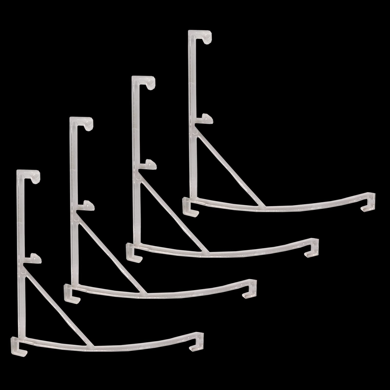 Kowibcl 8pcs Clear Plastic Valance Clips 3.5″ Hidden Retainer 3.5inch,