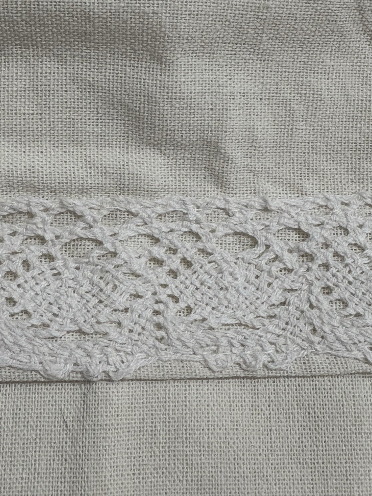 Lush Décor Linen & Lace Window Curtain Pair , 84″ x 38″ Each Light Filtering