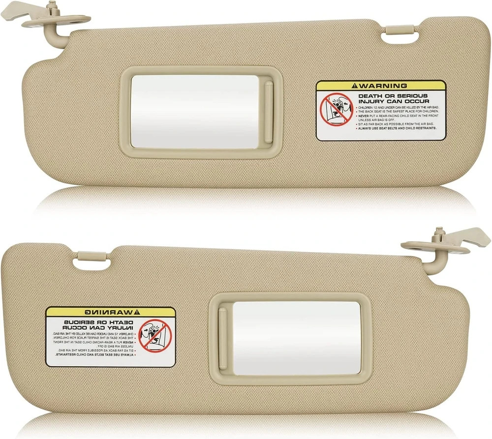 Left Driver & Right Passenger Sun Visor Beige Left Driver & Right Passenger Side