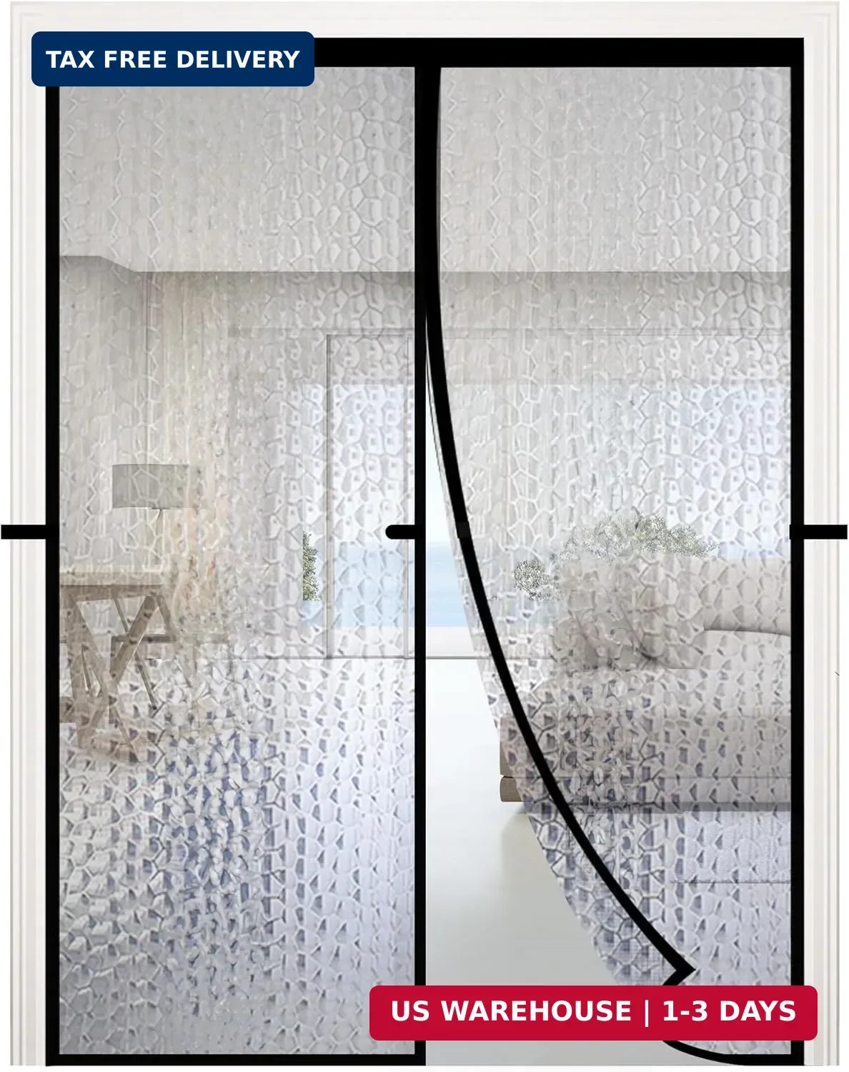 RELIANCER Magnetic Thermal Insulated Door Curtain,Waterproof EVA Door Cover,Fit