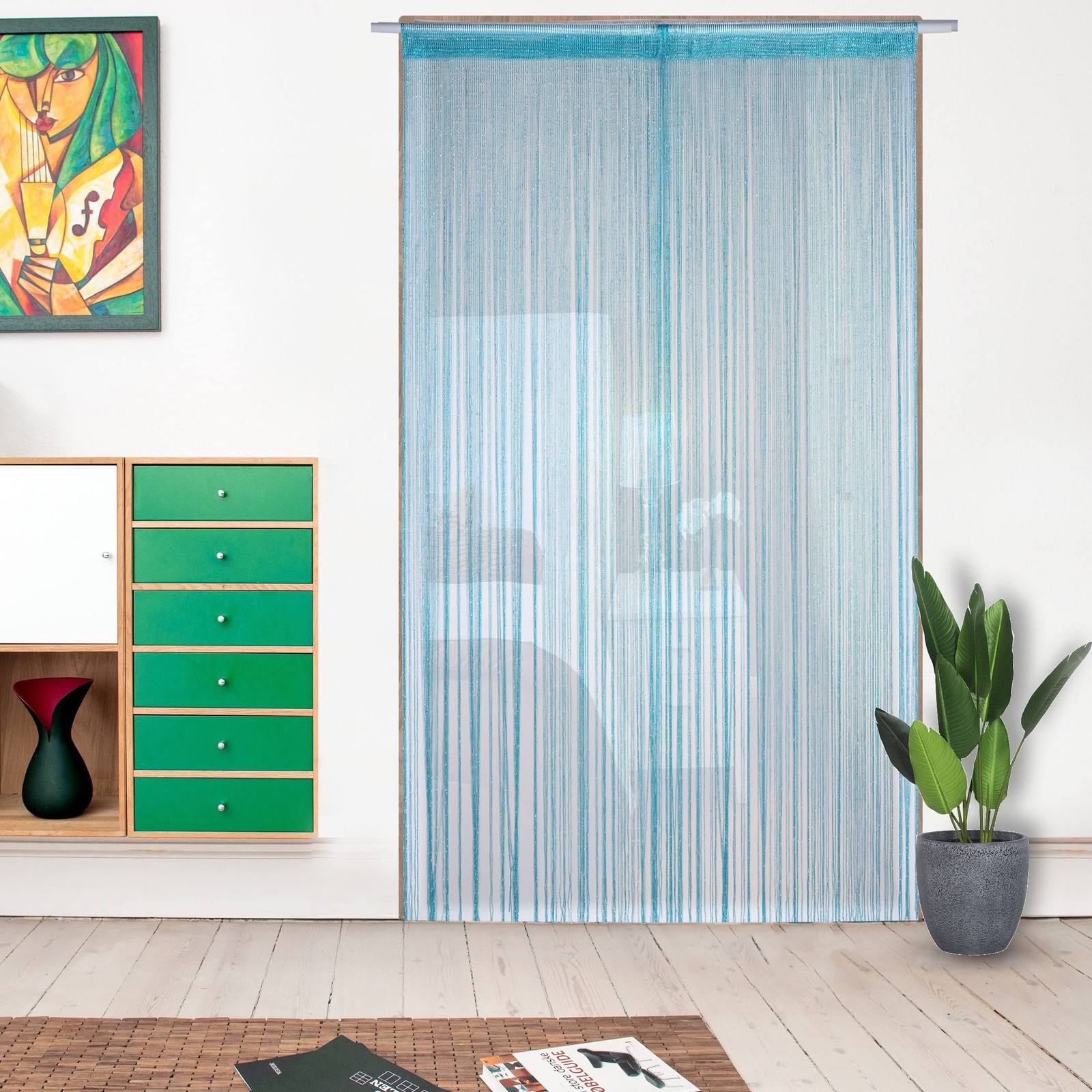 2 Pack 39 x 79 Inch String Curtains for Doorways Room Divider Curtains Hippie…