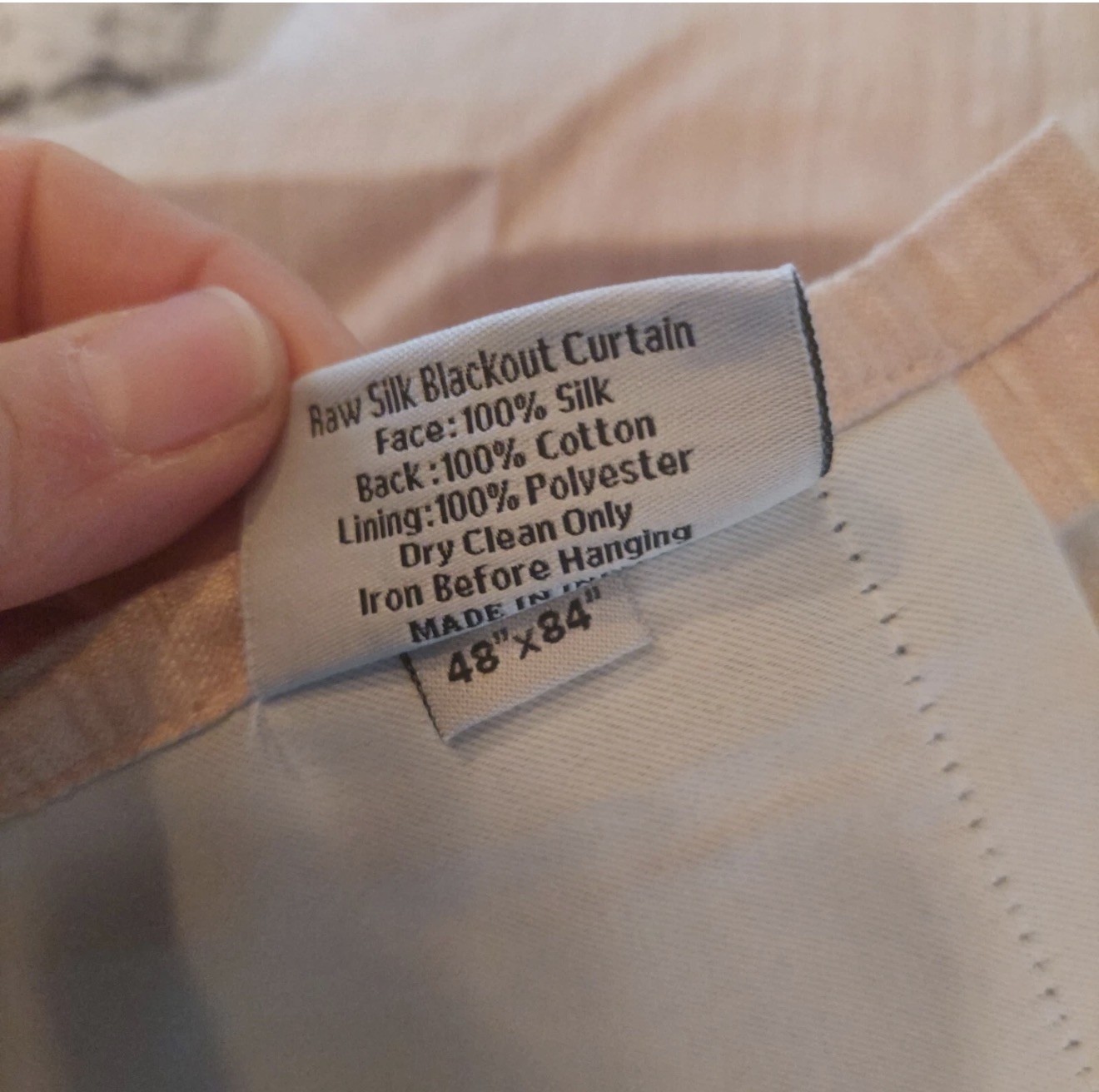 NWT! Quince Raw Silk Sand Blackout Curtains Set Of 2! 48″x84″ (A8)