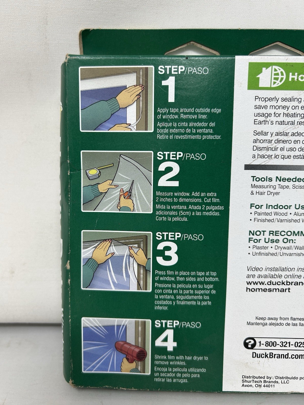 NOS Duck Extra Thick Heavy Duty Insulating Film 3 Window Kit (total 62″ x 126″)