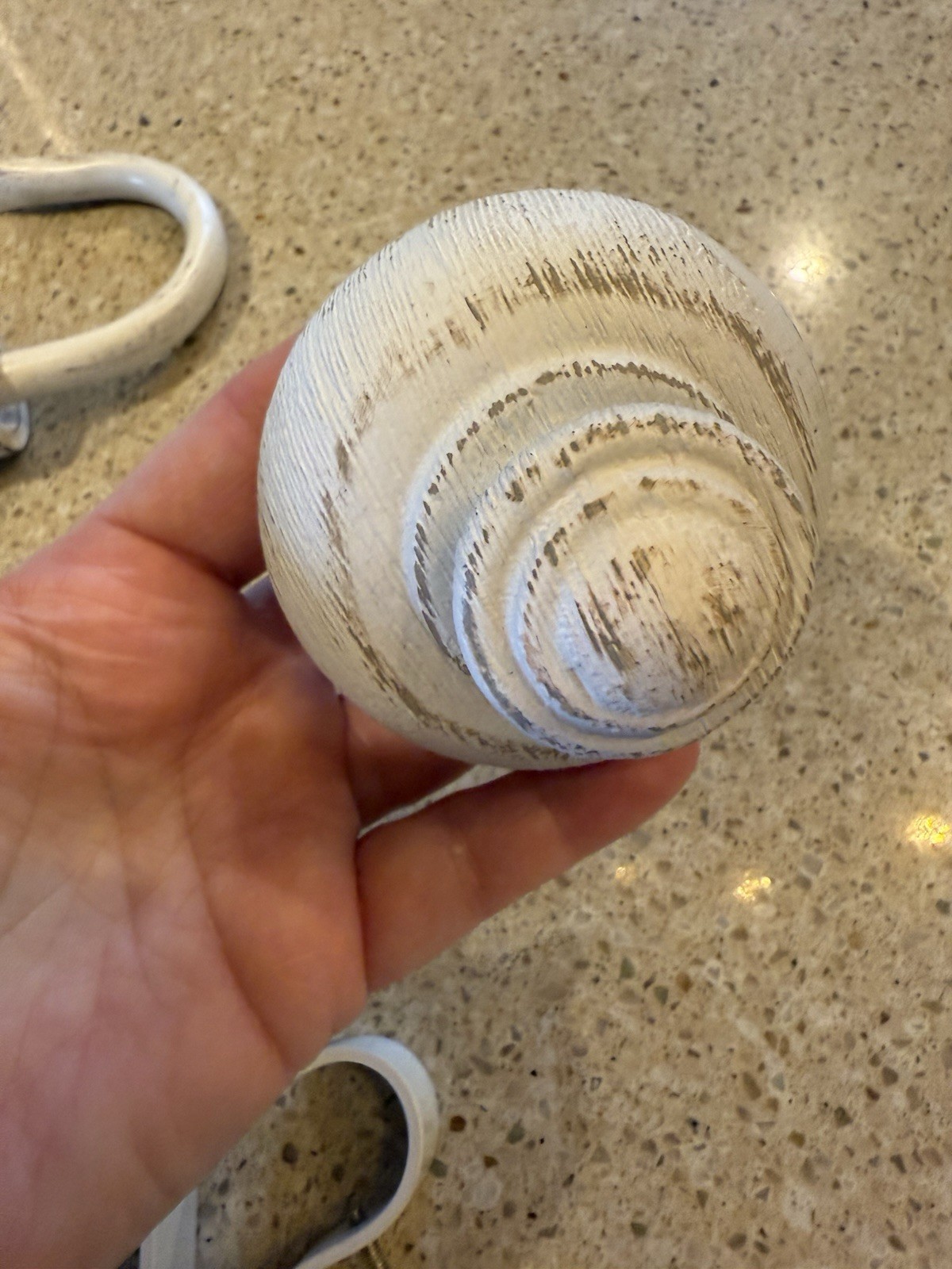 Unbranded Lot Of Finials, Curtain Clips , and Hardware All Antique White Finish