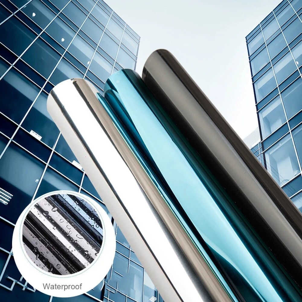 One Way Mirror Window Film Heat UV Reflective Privacy Tint Foil for Home Office
