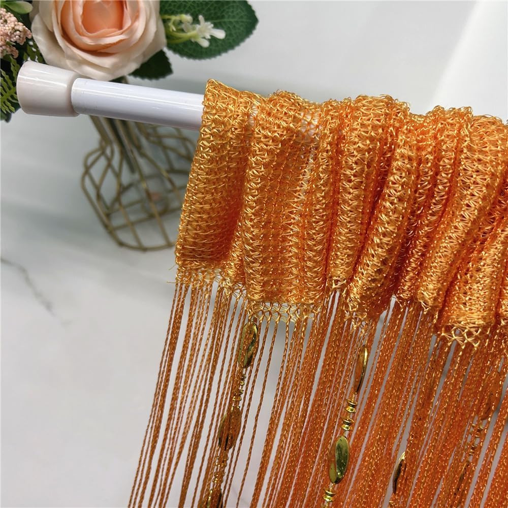 100cmX200cm Decorative Door String Curtain Beads Wall Panel Fringe Window Room D
