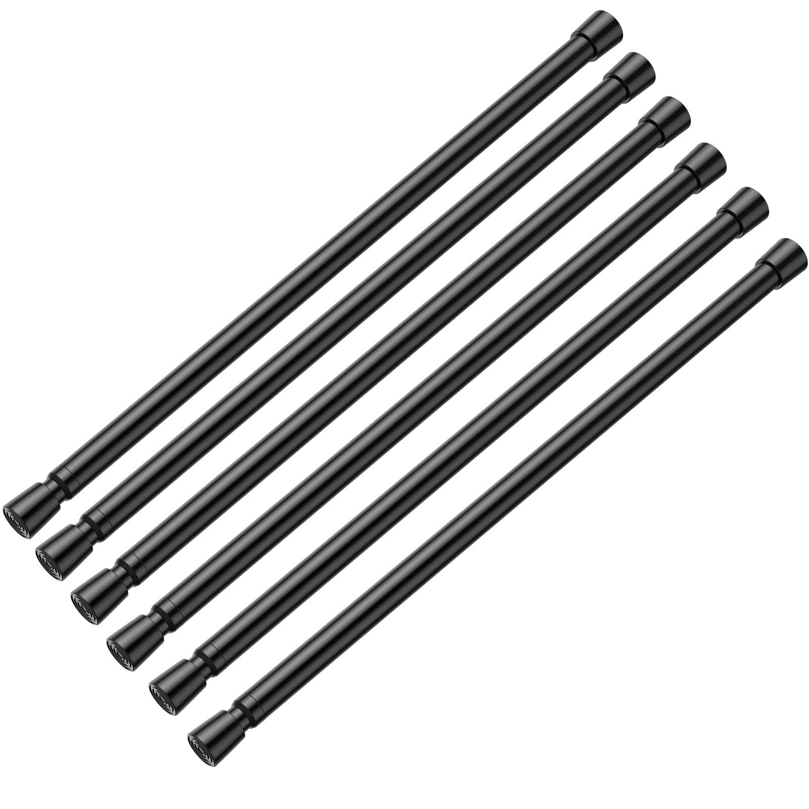 2pcs Spring Tension Rods Adjustable 26 to 39 inch Small Tension Curtain Rod No D