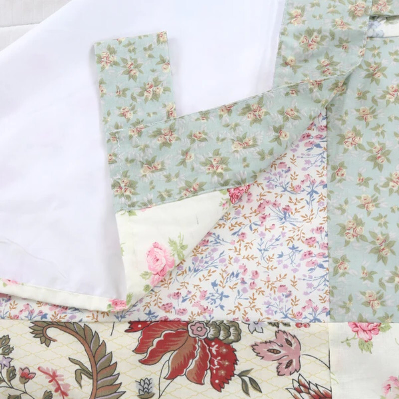 COTTAGE CHIC 16 x 56 WINDOW VALANCE : COZY COUNTRY PINK GREEN BLUE SHABBY ROSES