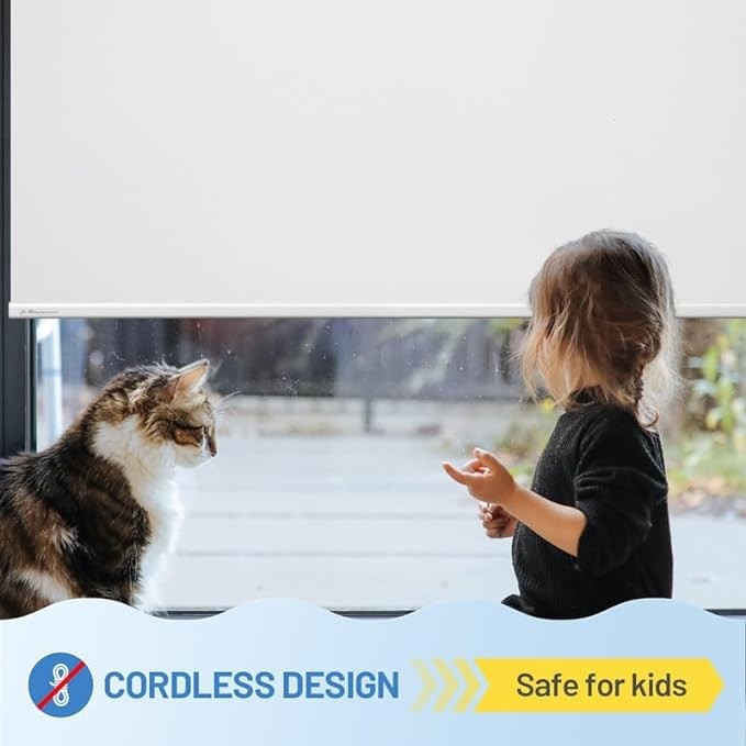 Motorized Blinds with Remote, [Free Solar Panels] Cordless Smart Blinds with …