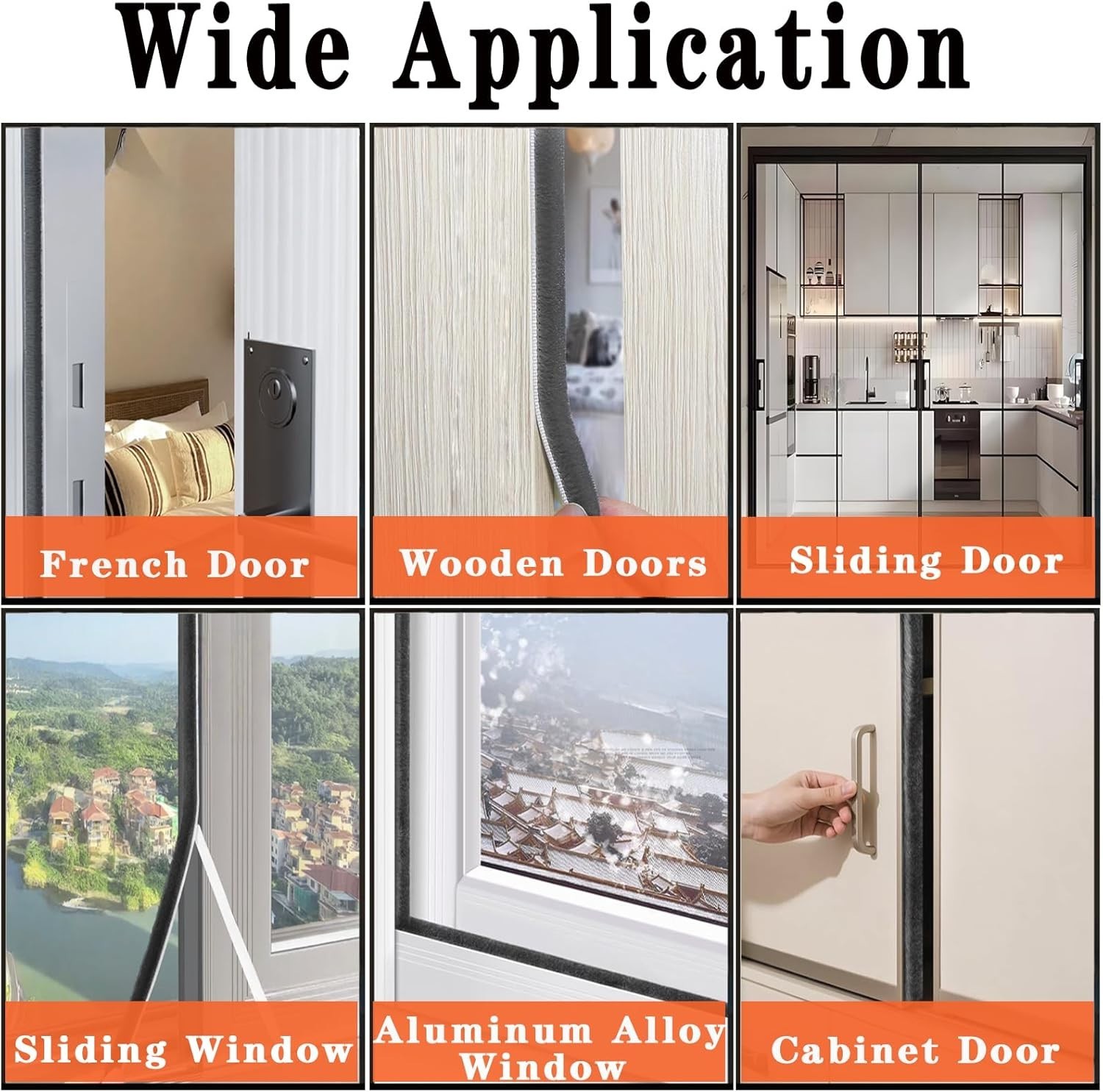 40FT Self-Adhesive Weather Stripping for Doors and Windows, Insulation Soundp…