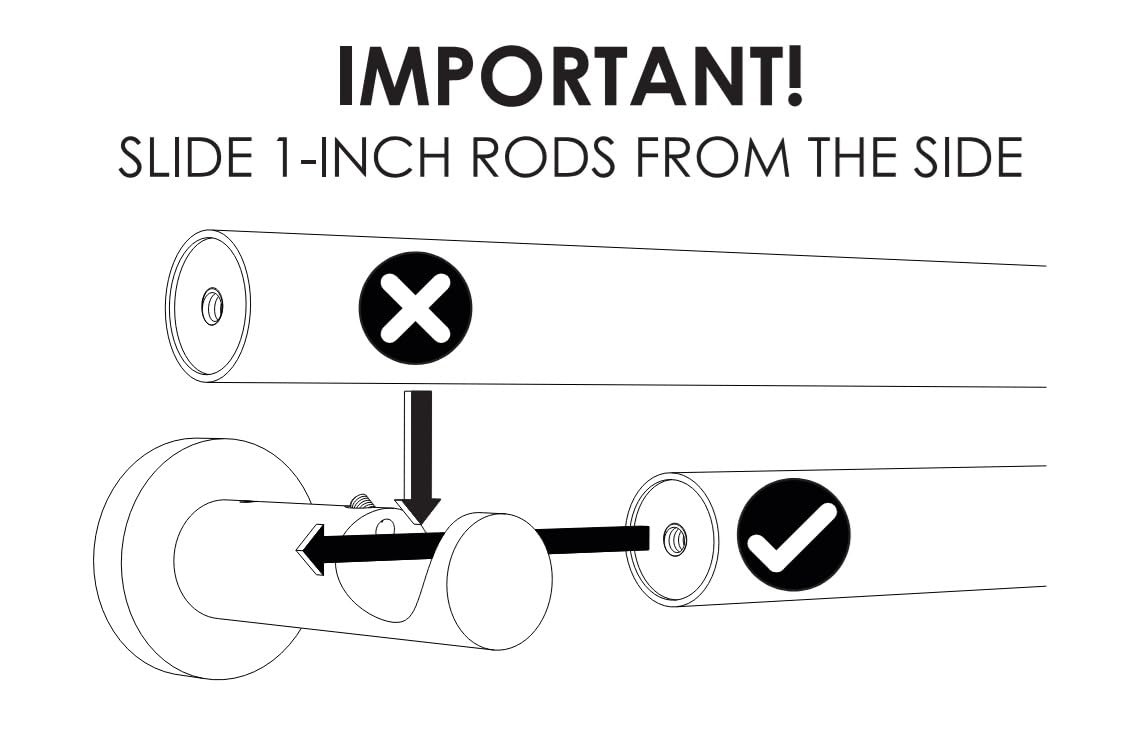 Ceiling or Wall Mount Curtain Rod Brackets Holders for Curtain Rods of 7/8 an…