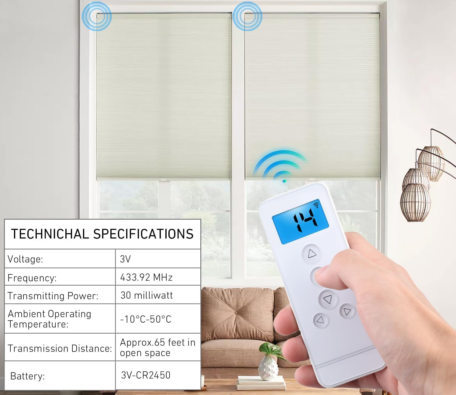 14 Channel Controller for Roller Shades Remote Control for Motorized Windows Sha