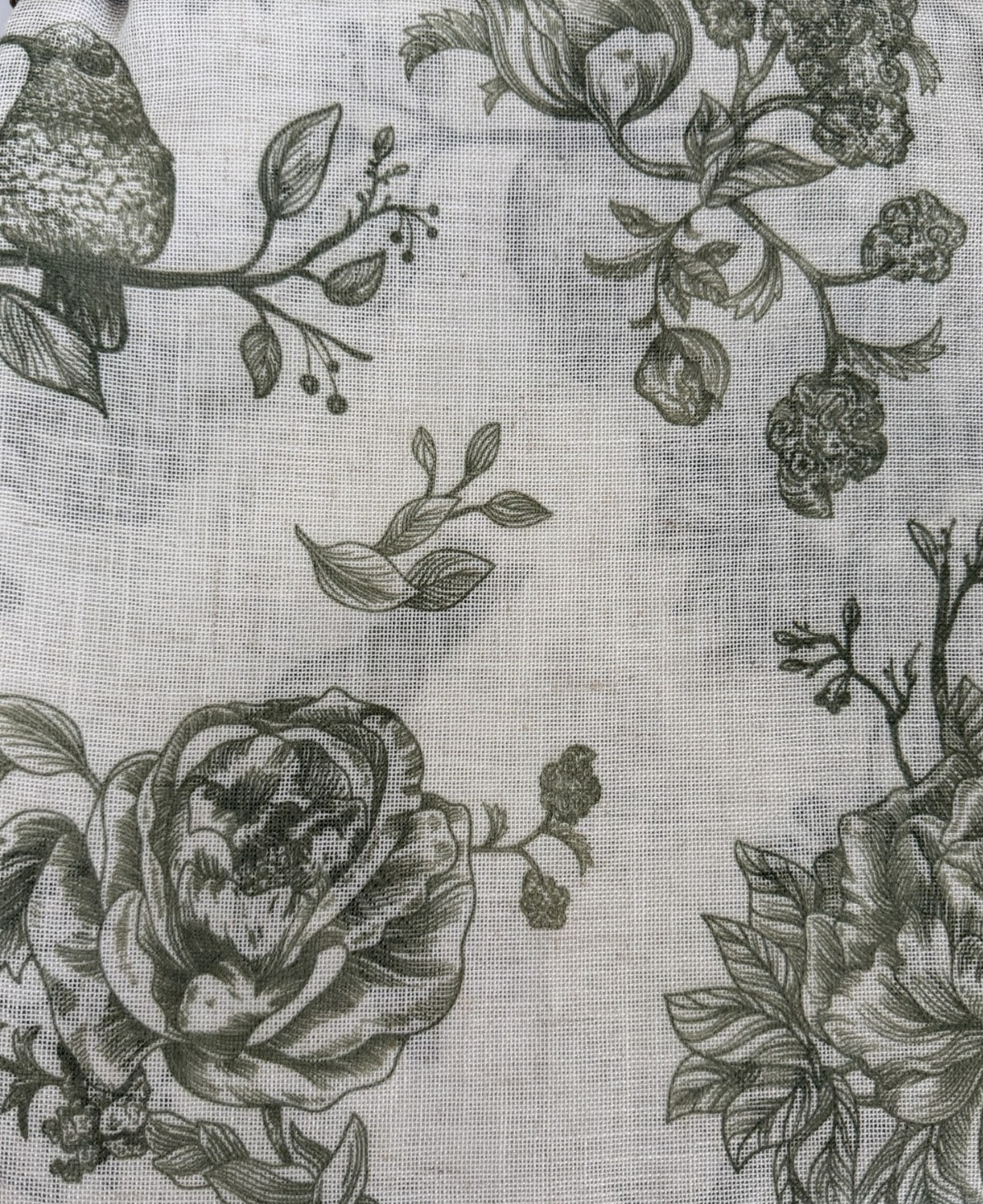 New Colordrift Hummingbird Toile Linen Blend Grommet Drapes 38″ x 84″ Set of 2