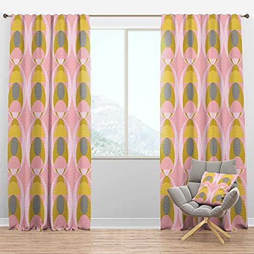 Blackout Curtains ‘Retro Pastel Circular 52″W x 84″L (Pack of 1) 24360bk