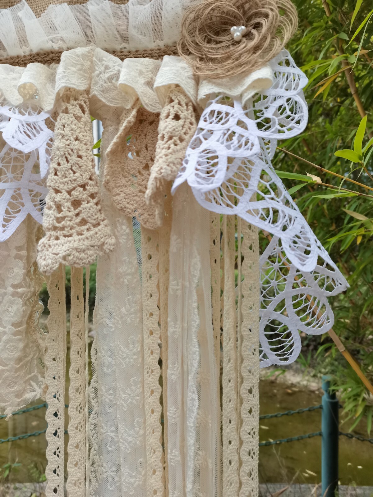 Rustic Vintage Unique Bedroom Valance Burlap Kitchen Valance Curtain Wedding