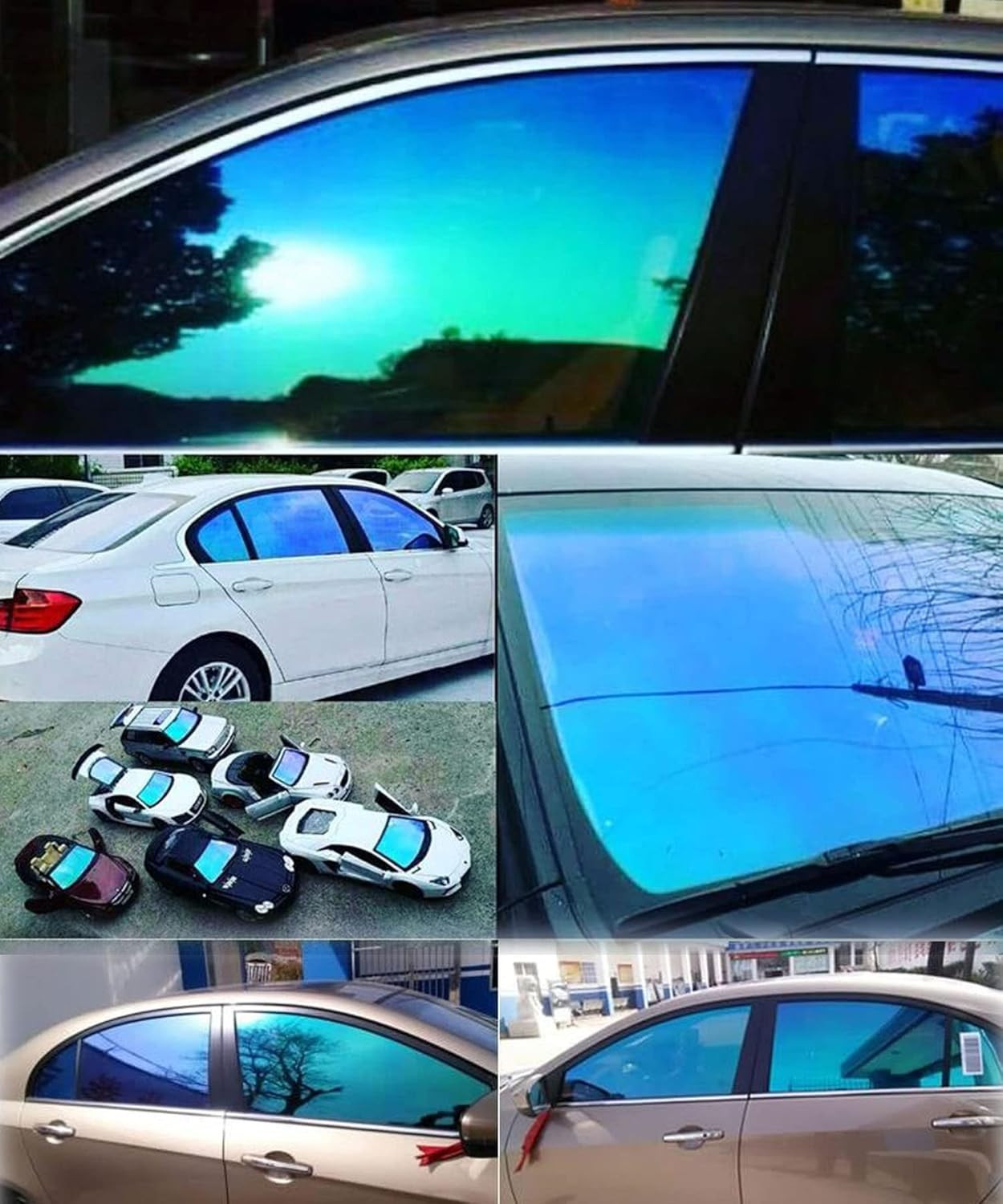 Chameleon Purple Blue Car Front Window Tint Solar Film Protection UV Block and S
