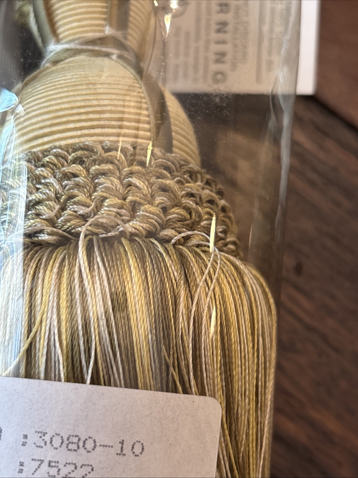 2 Beautiful Olive Green & Cream Colored Rope Tassels 2 Ft Long Window Treatment