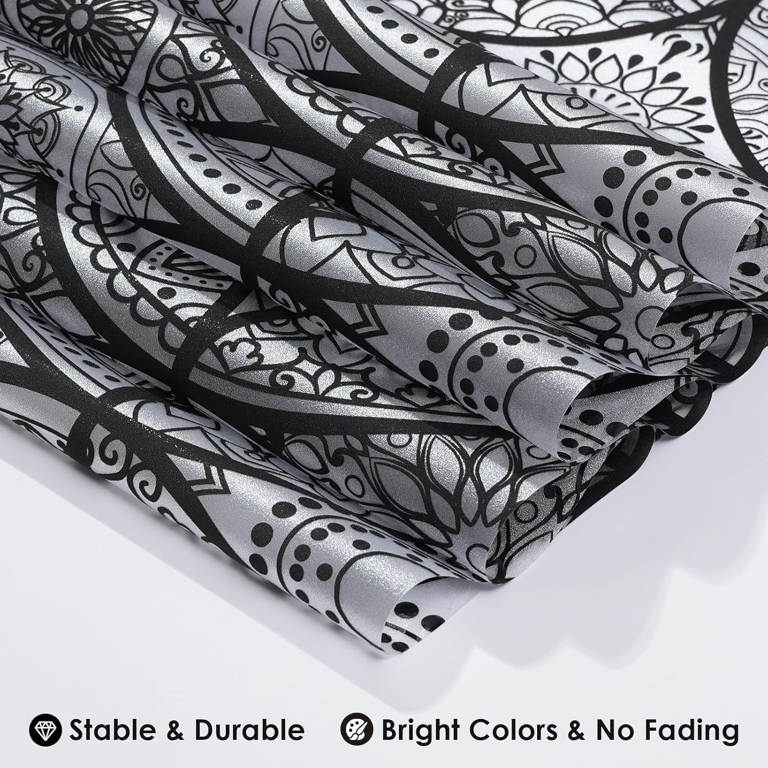 DKTIE Boho Stained Glass Look Window Privacy Film with Installation Tools, Decor