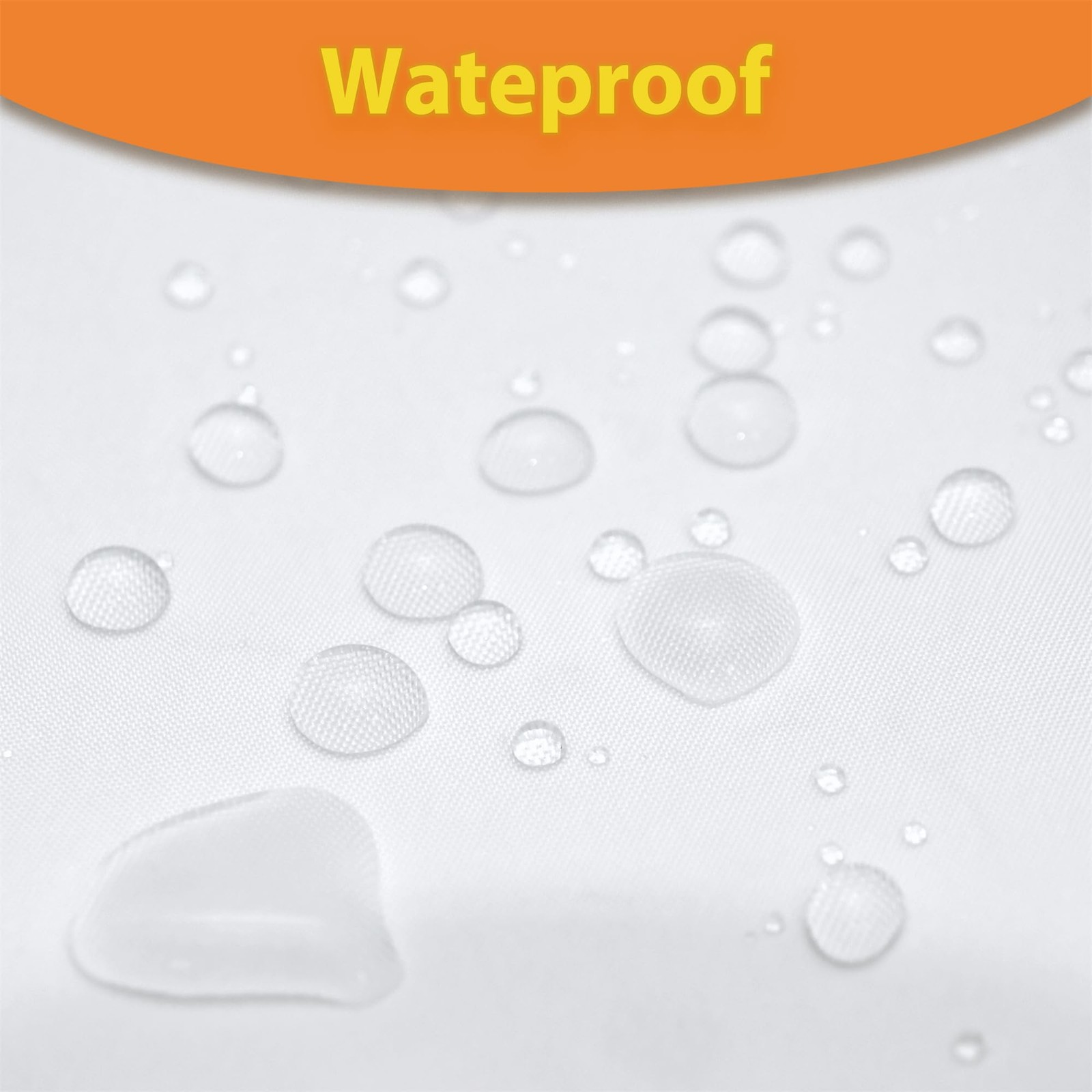 Tititex Fabric Snap-in Replacement Shower 68″W x 57″L (Pack of 1), White