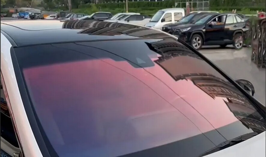 High Quality 89% Red Chameleon Car Tint Film Side Window Sun Solar Glass Skin