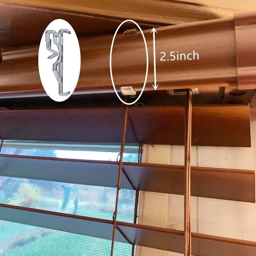 Valance Clips 20pcs 2.5inch Clear Plastic Hidden Retainer Holder Clip for Win…