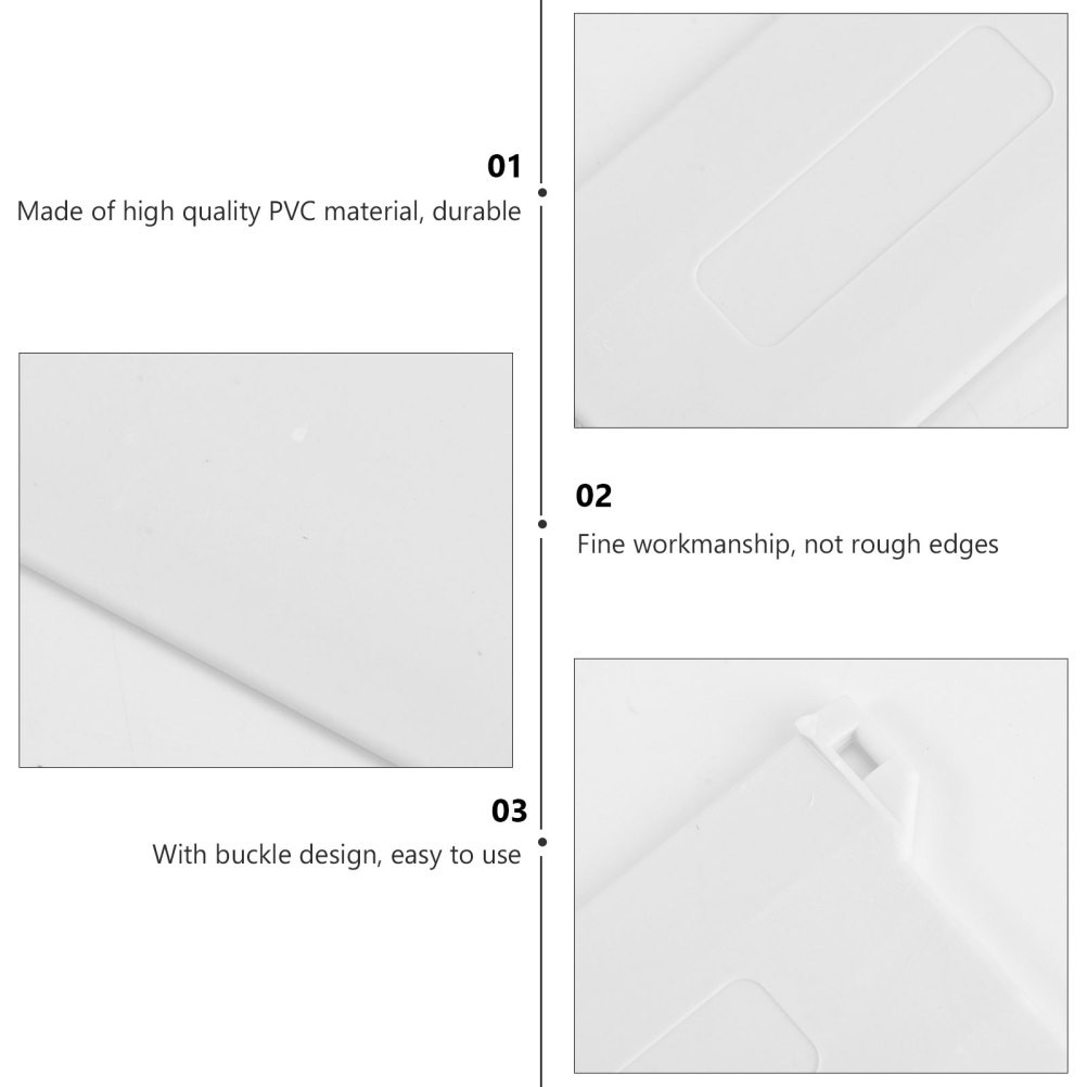 10Pcs Reusable White Plastic Bottom Plates for Vertical Blind Decor Accessories