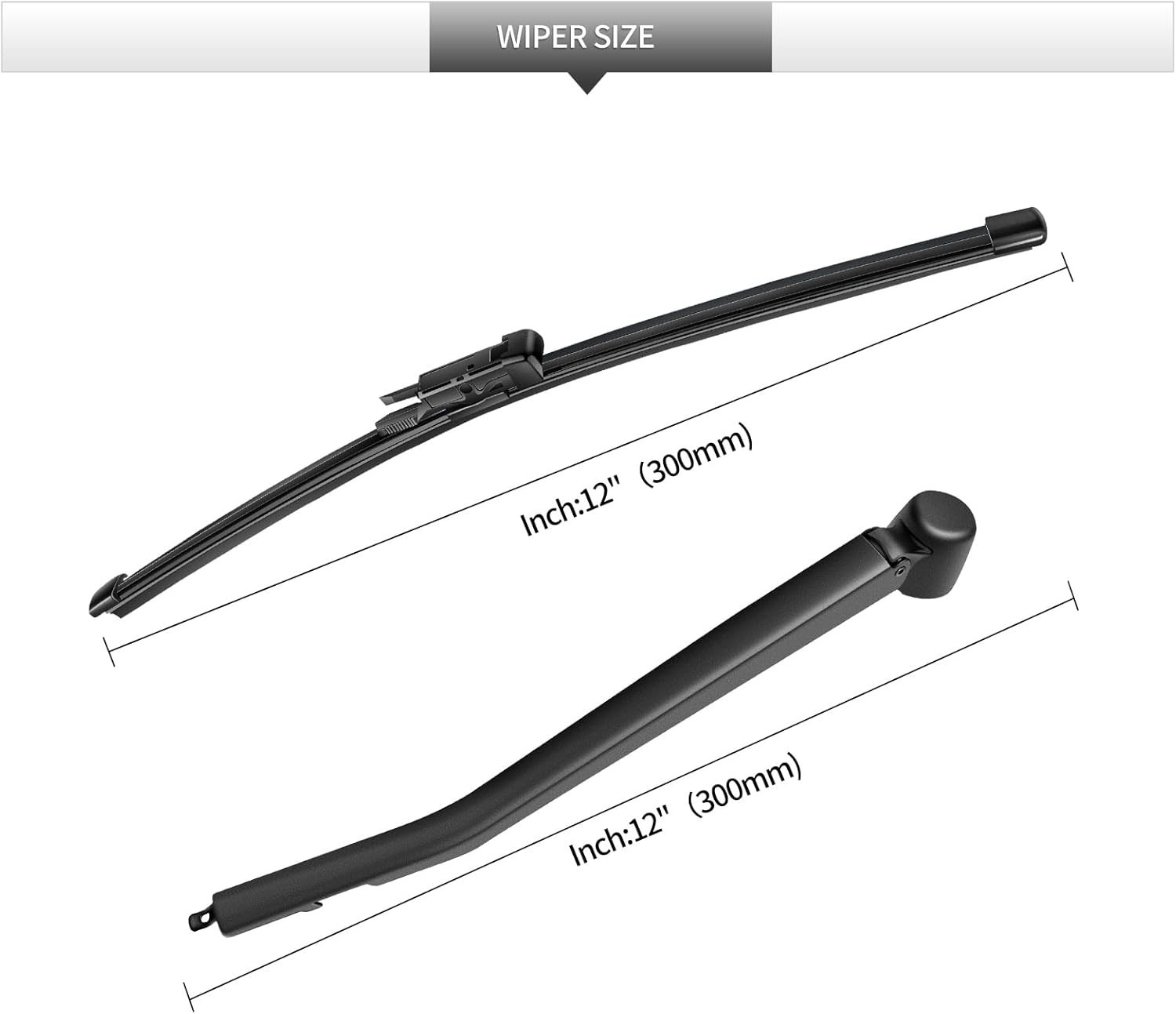 Rear Wiper Blade Assembly, Back Windshield Wiper For Porsche Macan 2015-2025