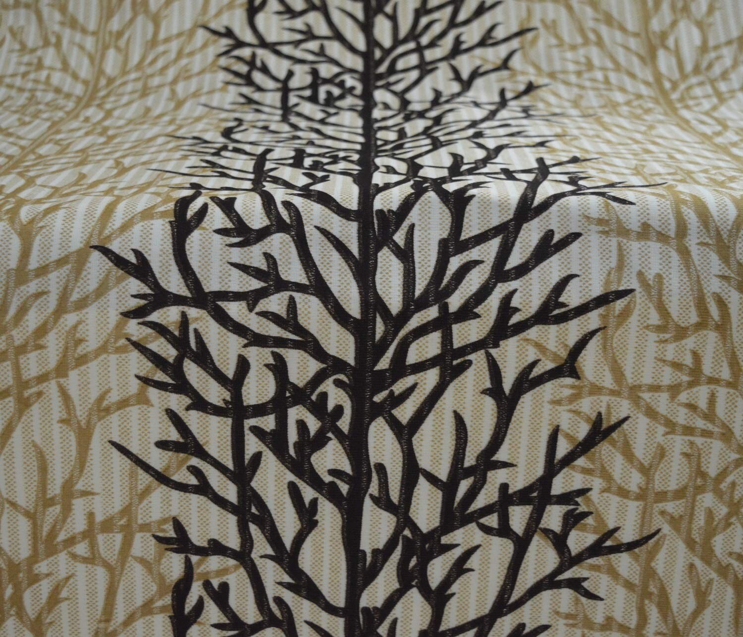 Abstract 2 Piece Eyelet Polyester Door Curtain Set – 7ft,