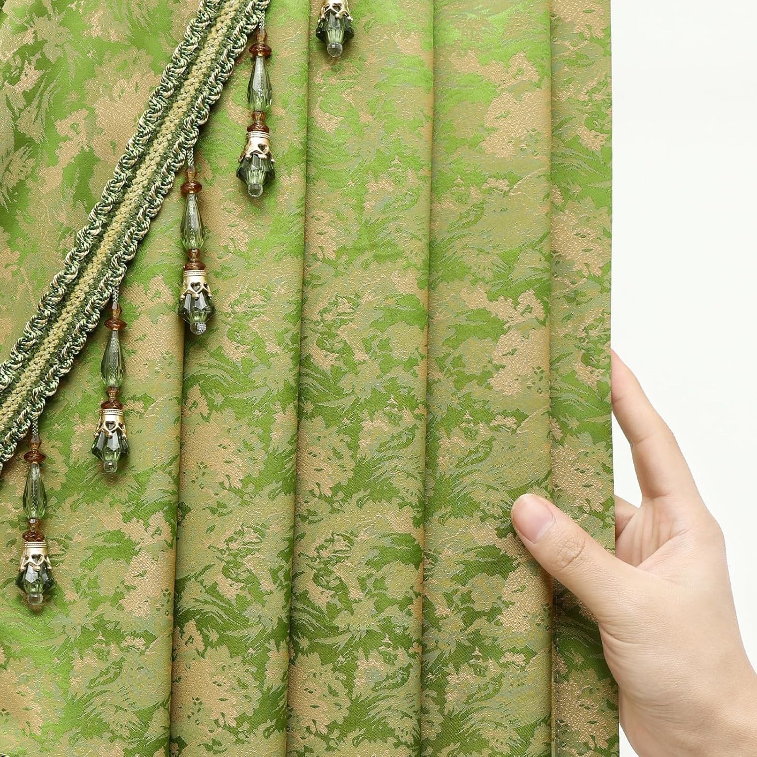 Victorian Waterfall Valance for Bedroom Living Room – Premium Damask Jacquard