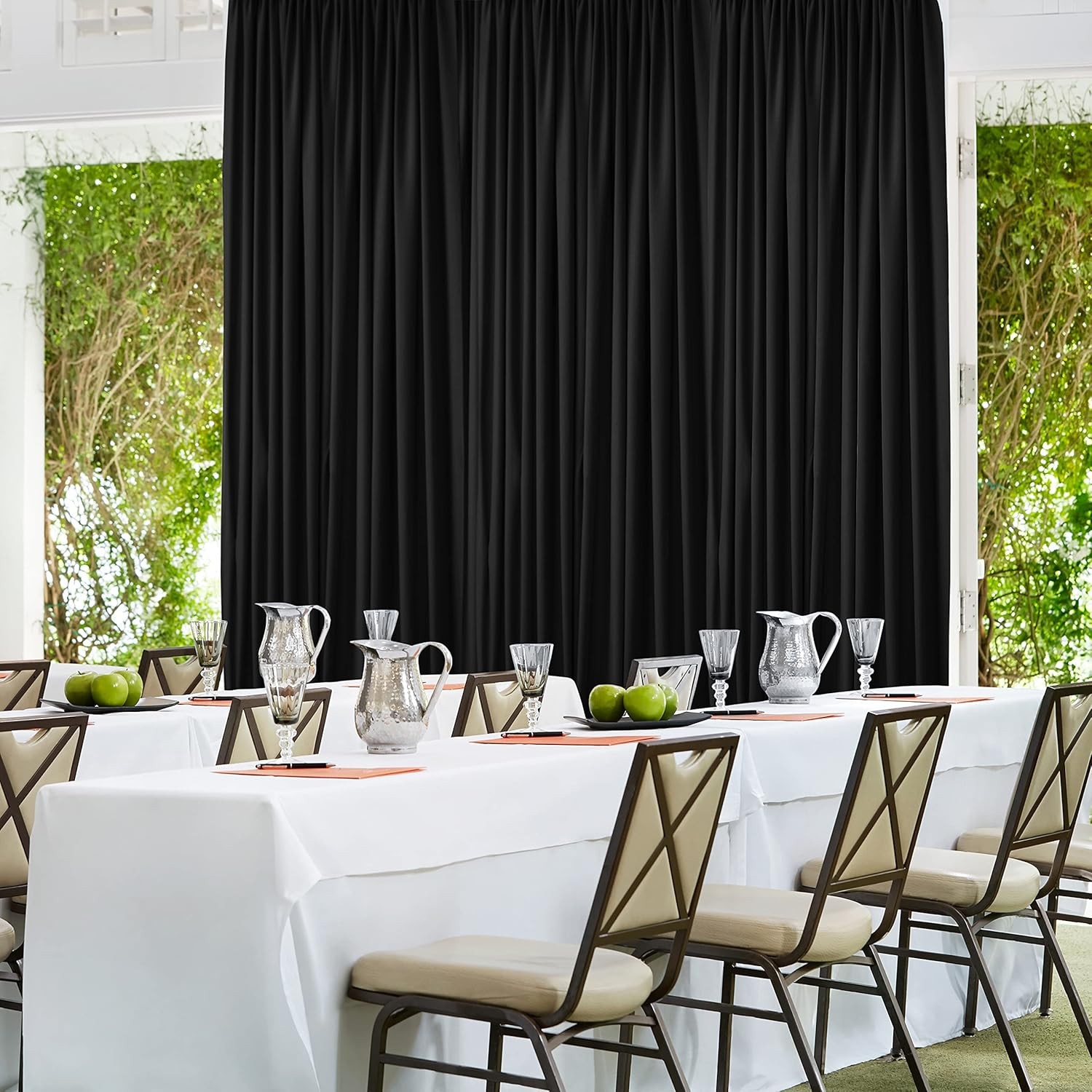10 feet x 8 feet IFR Polyester Backdrop Drapes Curtains Panels W/ Rod Pockets