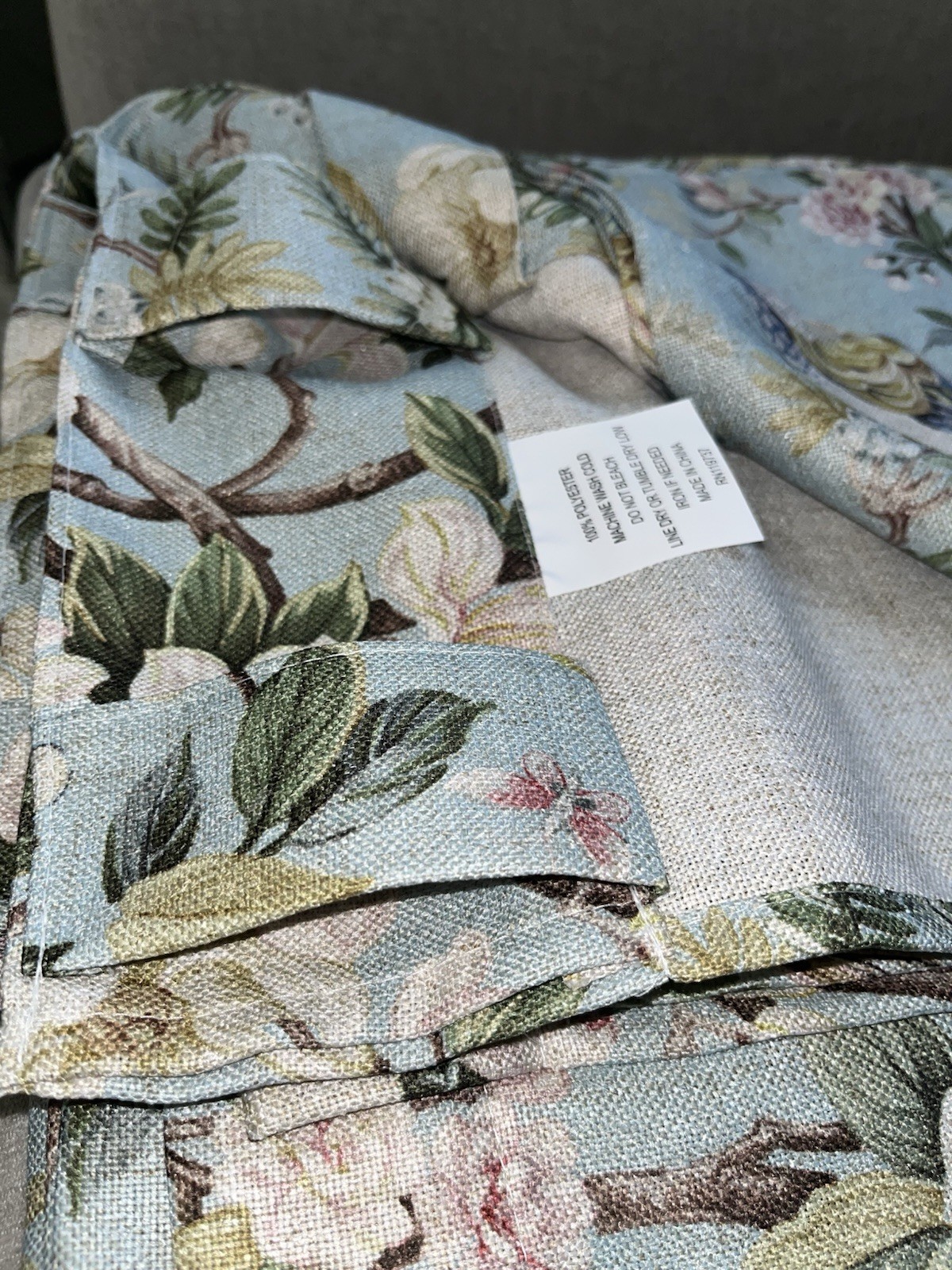 Envogue Home Curtain 2 Panel Set Size 37”x 96” Sky Blue Multicolored