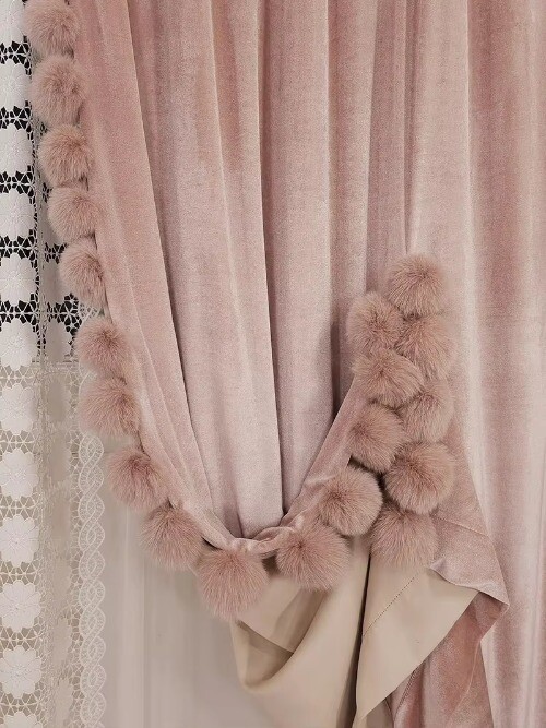 New French Luxury Velvet Curtains Room Princess High-end Villa Style Textured