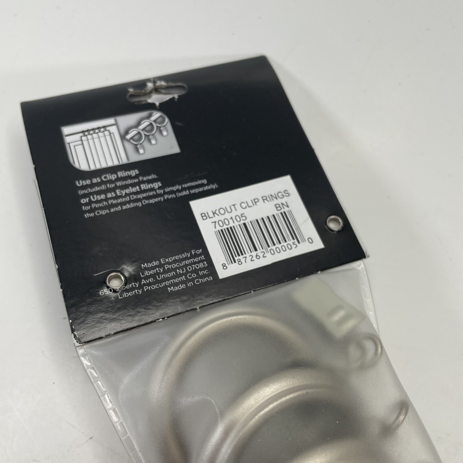 (7-Pk) Total Blockout Clip Rings Brushed Nickel 1 1/4-In 69497803