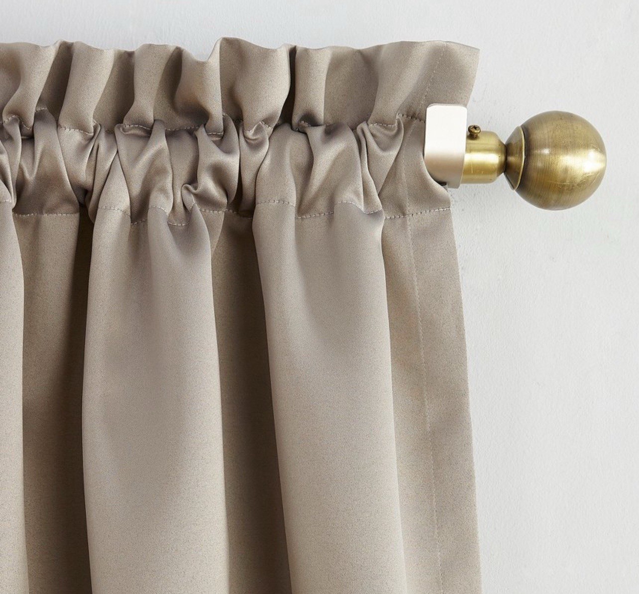 NEW SUN ZERO BARROW ENERGY EFFICIENT ROD POCKET CURTAIN PANEL, 54″W X108″L STONE