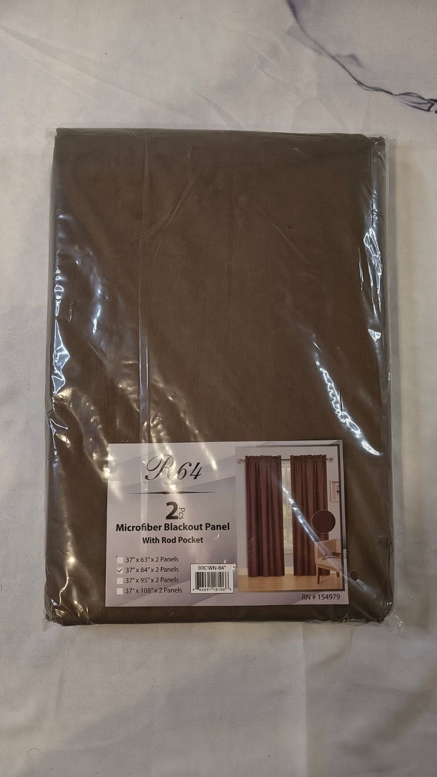 NEW R64 Luxurious Brown Microfiber Blackout Panels with Rod Pockets (2 panels)