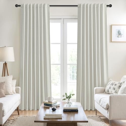 Blackout Curtains 54 Inch Long for 50″W x 54″L (Pack of 2) Greyish Beige