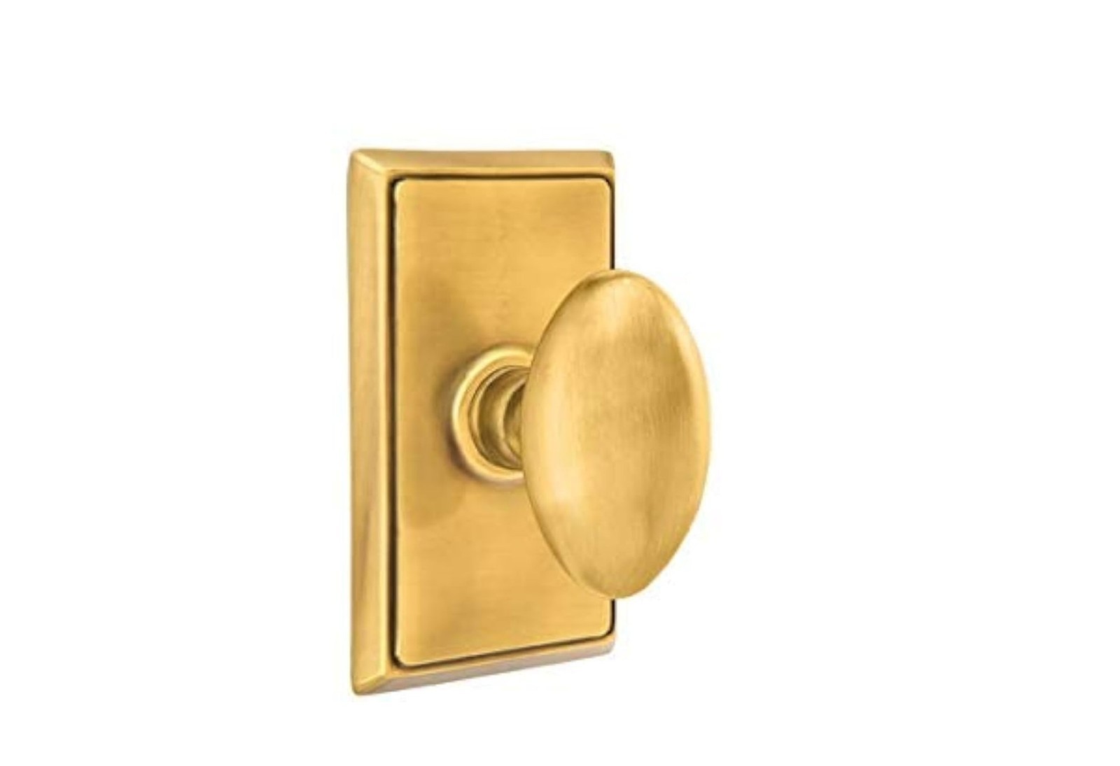 Emtek Passage Set, Rectangular Rosette, Egg Knob (French Antique)