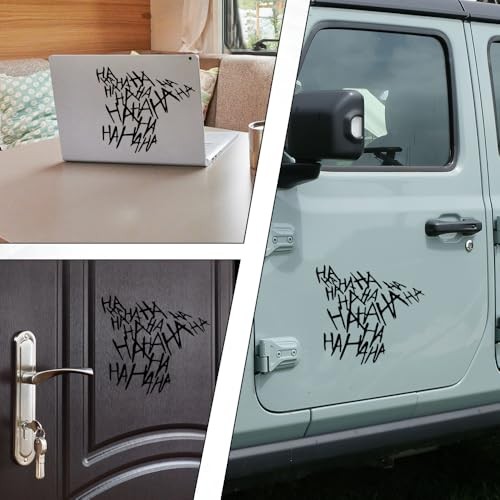 2PCS Joker Haha Car Windshield Stickers, Joker Car Accessories, Black