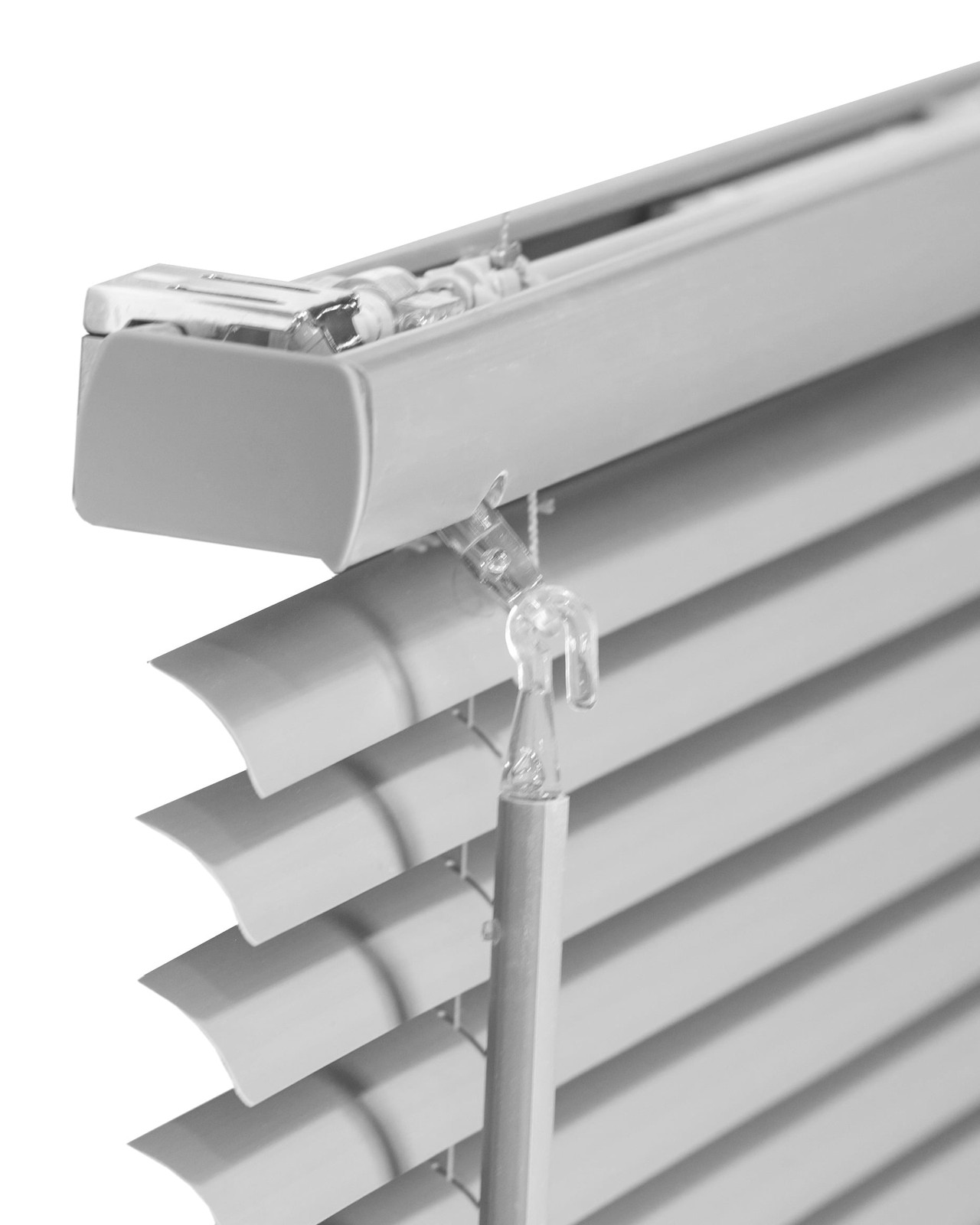 Chicology 38.5″W x 84″H Gray Cordless Vinyl Mini Window Blinds 1″ Slats