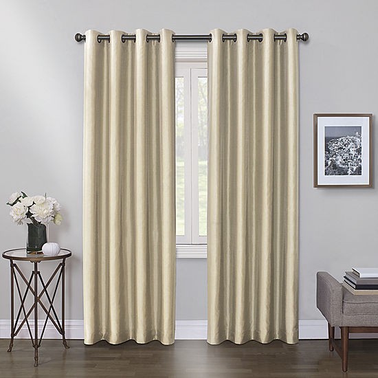 Max Blackout Mystique Grommet Top 100% Blackout Single Curtain Panel 50″w x 95″