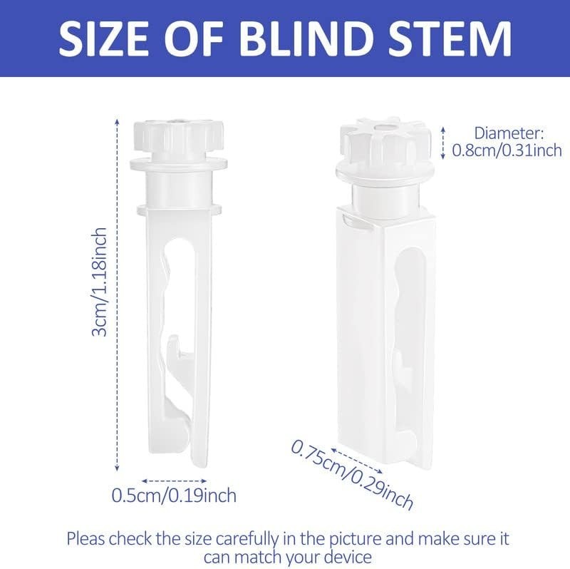Invisible Design Vertical Blind Replacement Stems – 12 Easy Snap Install Parts