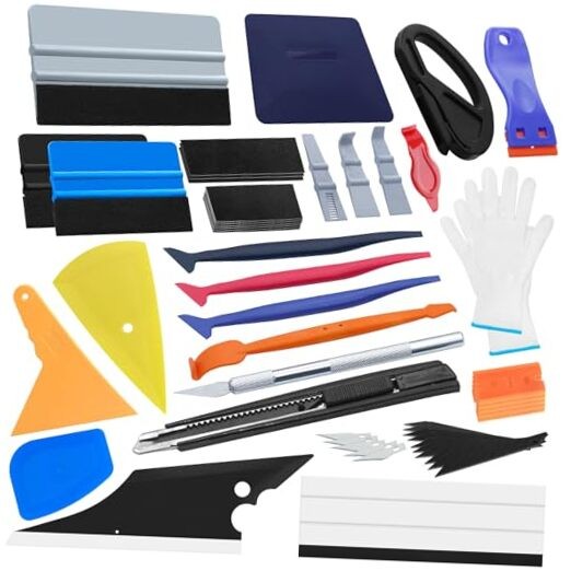 27 Pcs Car Vinyl Wrap Applicator Tool Kit Vehicle Wrap Kit Automotive Window