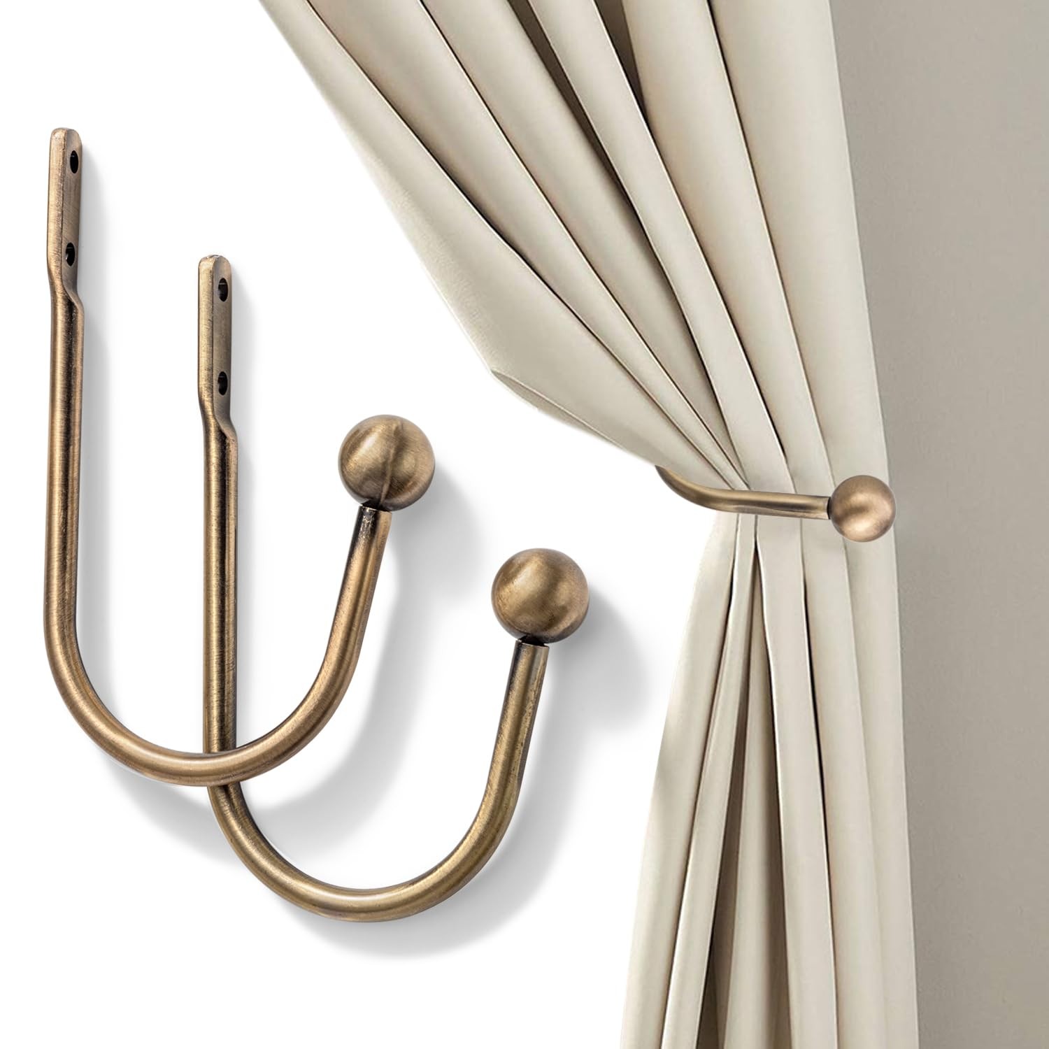 Curtain Holdback, Premium Metal Decorative Curtain Holdbacks with Zinc Alloy …