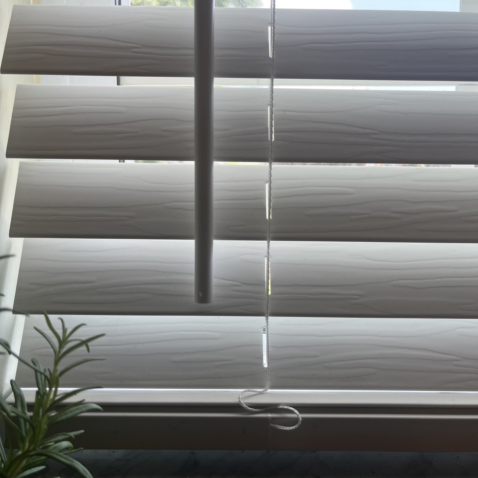 2 Available LOTUS & WINDOWARE 2” inch Cordless Faux Wood Blind 34” X 36”