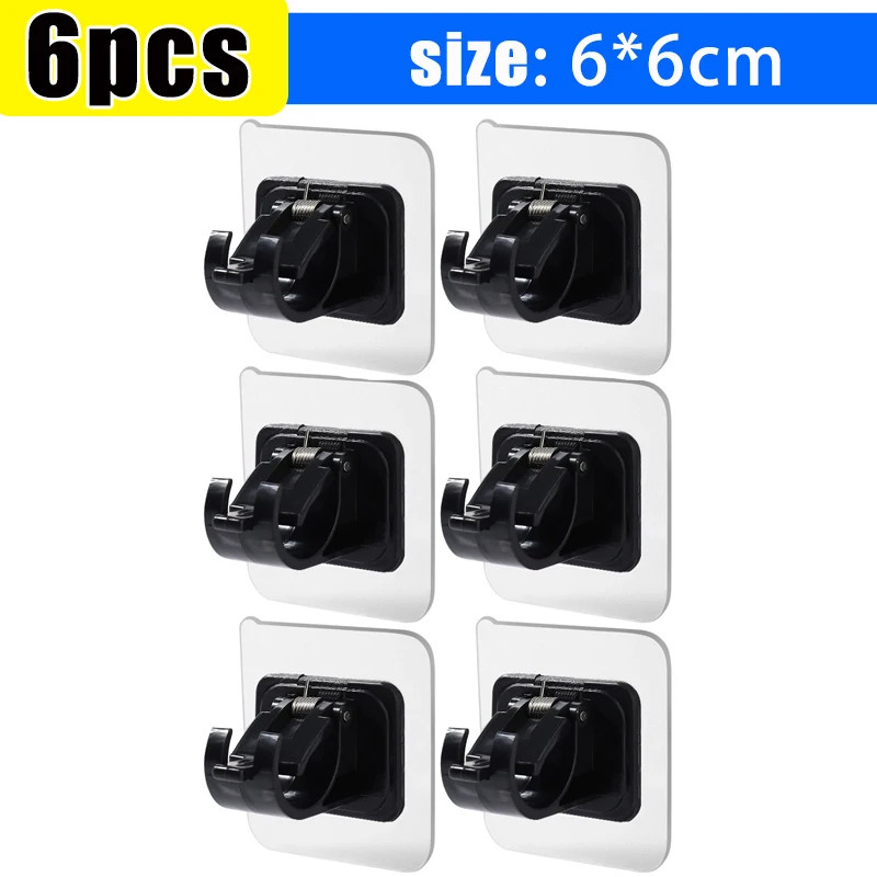 Self Adhesive Rail Hooks Nail-Free Curtain Clamp Rods Clips Hook Adjustable Show