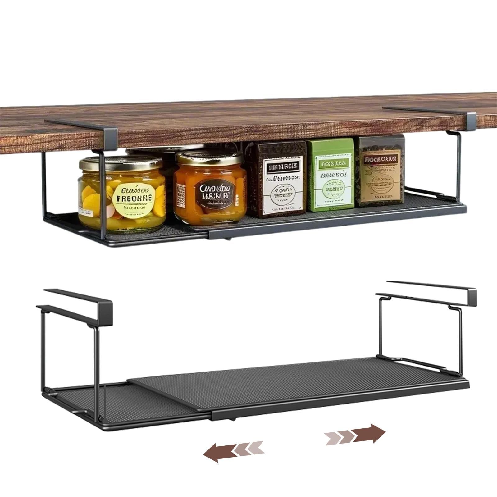 Expandable Hanging Under Shelf Storage Basket,Under Shelf Storage Basket Orga…