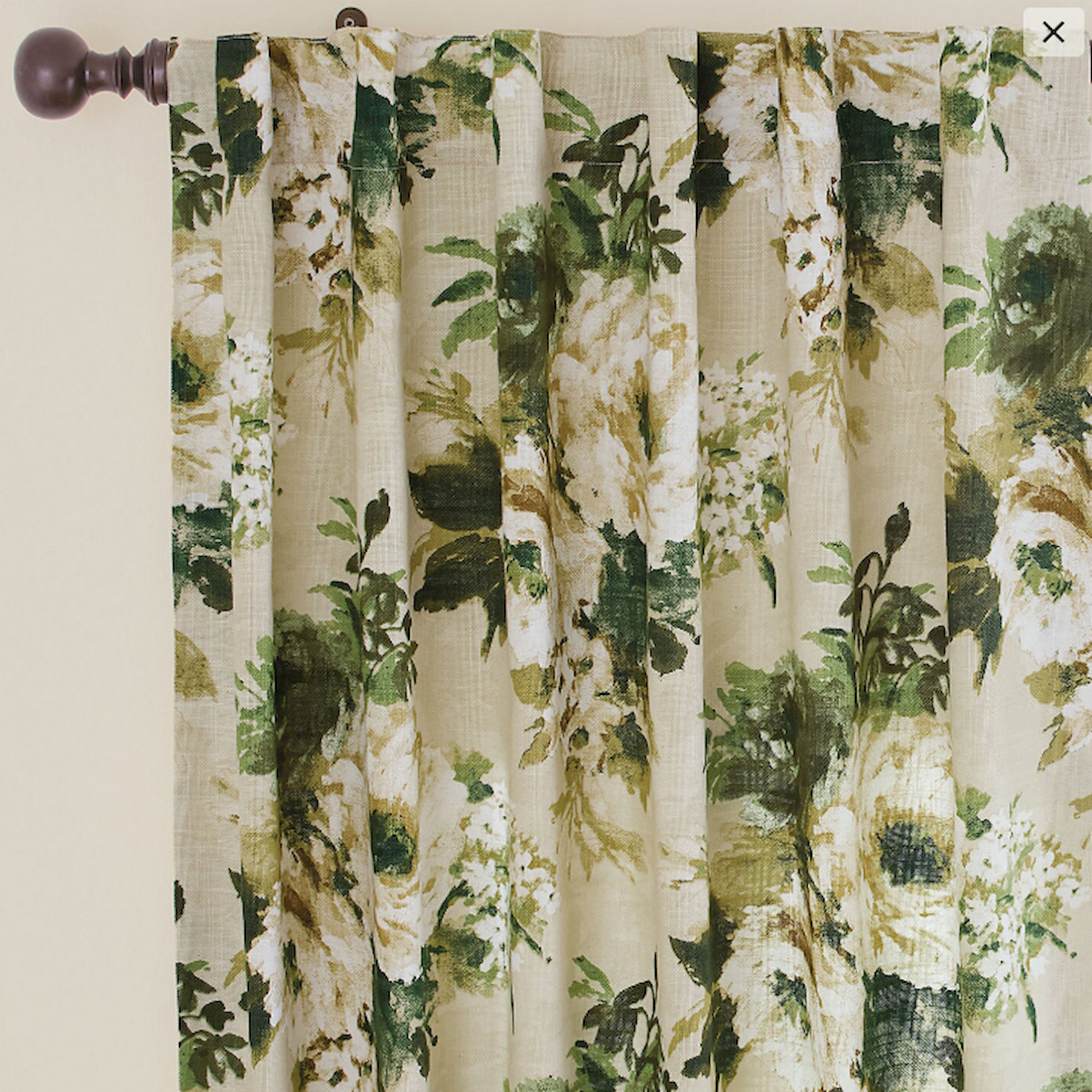 Ballard Designs Merriton Floral Drapery Panel, US Stock, No Import Fee