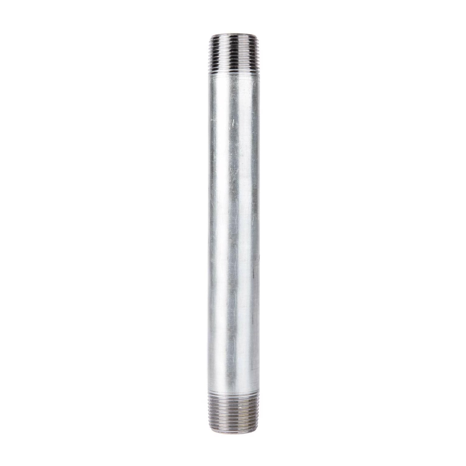 BK Products 566-100AH Malleable Galvanized Steel Nipple 1-1/4 MPT x 10 in.