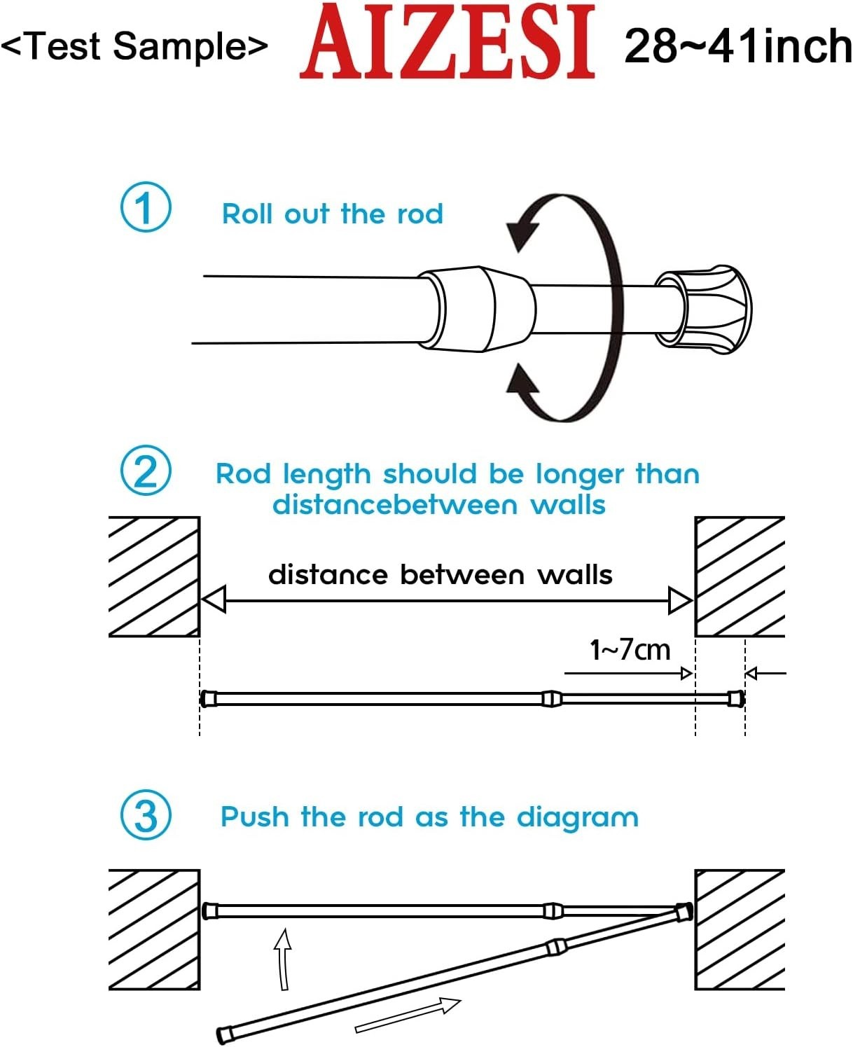 Versatile White Spring Tension Rods – Adjustable 27″ to 37″ for Doors & Windows
