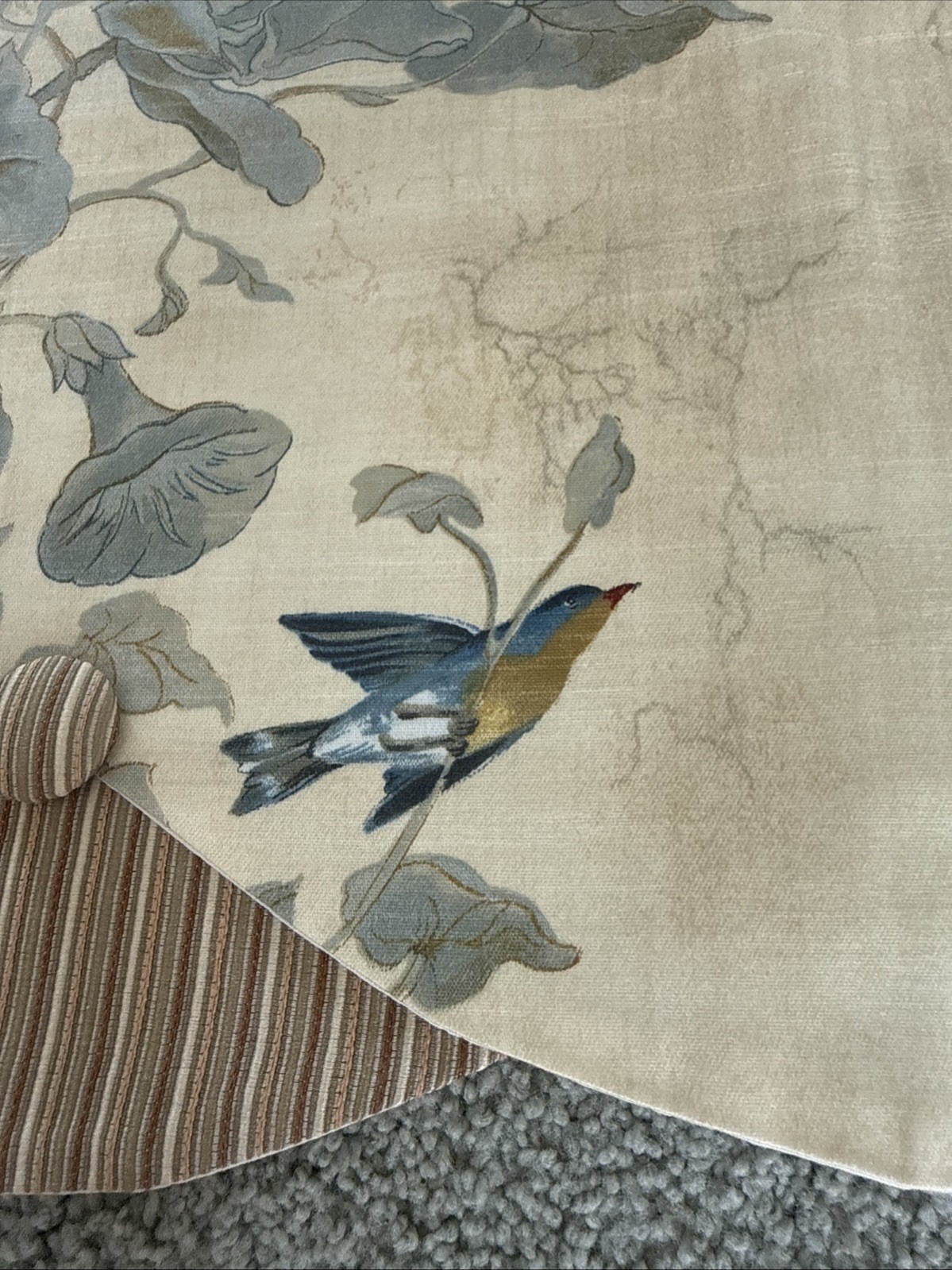 Heritage House Windsong Valance Scallop Buttons Birds 52”X14.5”